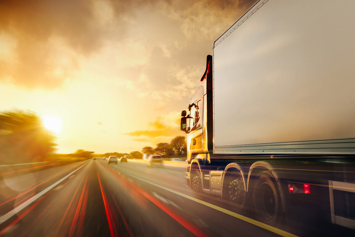 Lorry on motorway